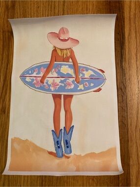 New canvas surfer hand embroidered bead accents